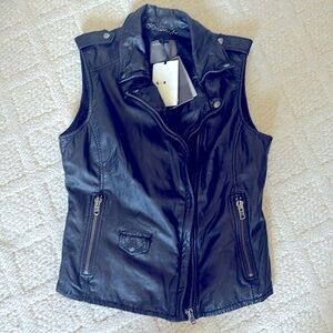 Muubaa Lynn Biker Leather Moto Vest NEW⭐️